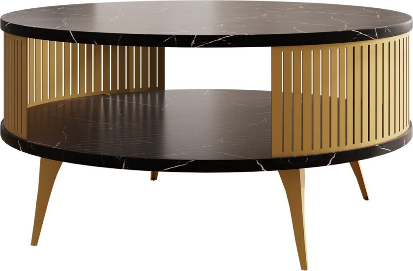 Galia Sofabord 75 cm - Gull/Svart