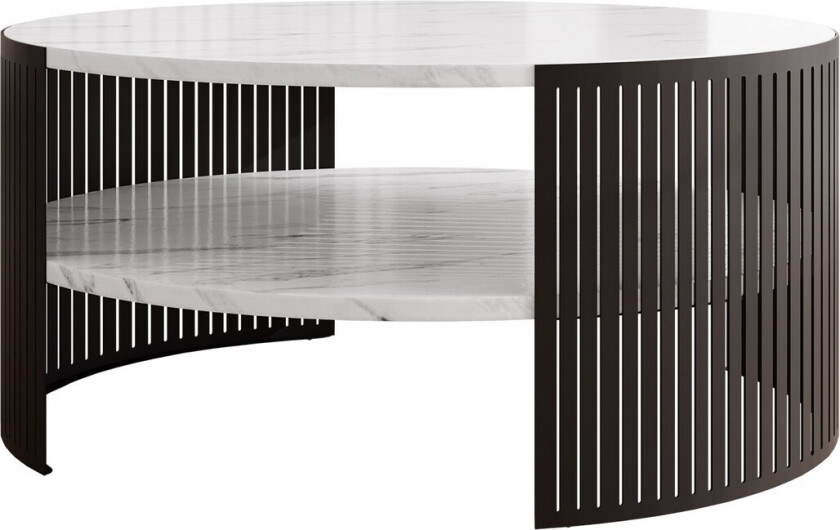 Friend Sofabord 75 cm - Svart/Hvit