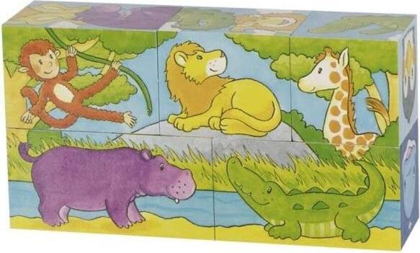 Wooden Block Puzzle Safari 5 pcs. Tre
