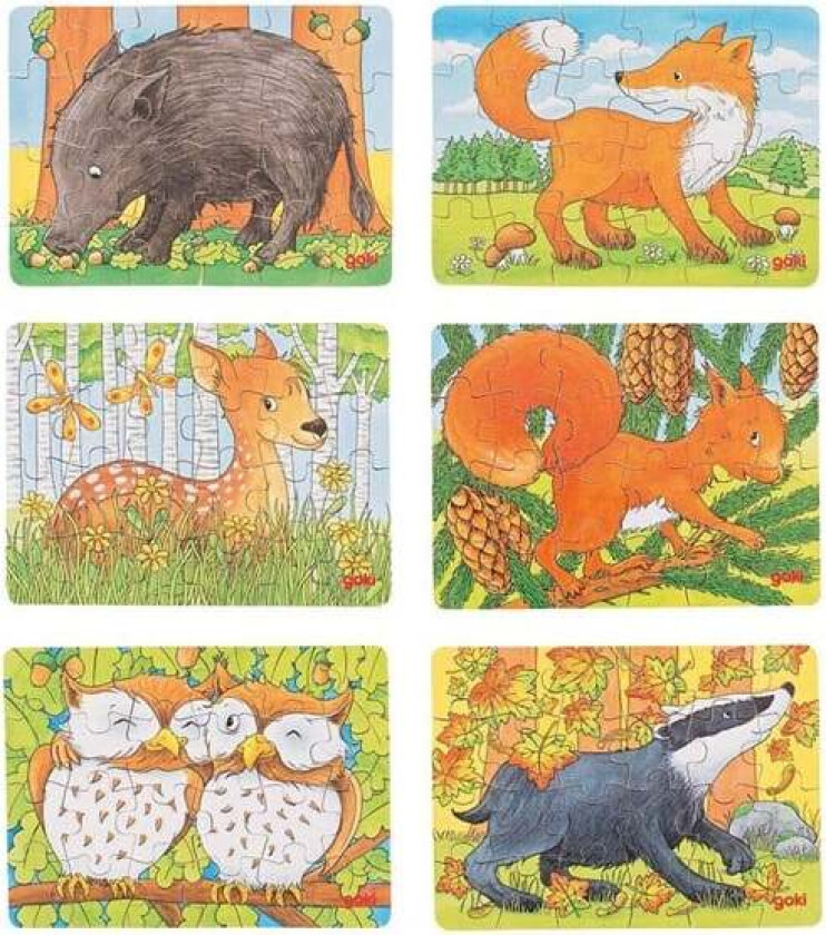 Wooden Mini Puzzle Forest Animal 24 pcs. Tre
