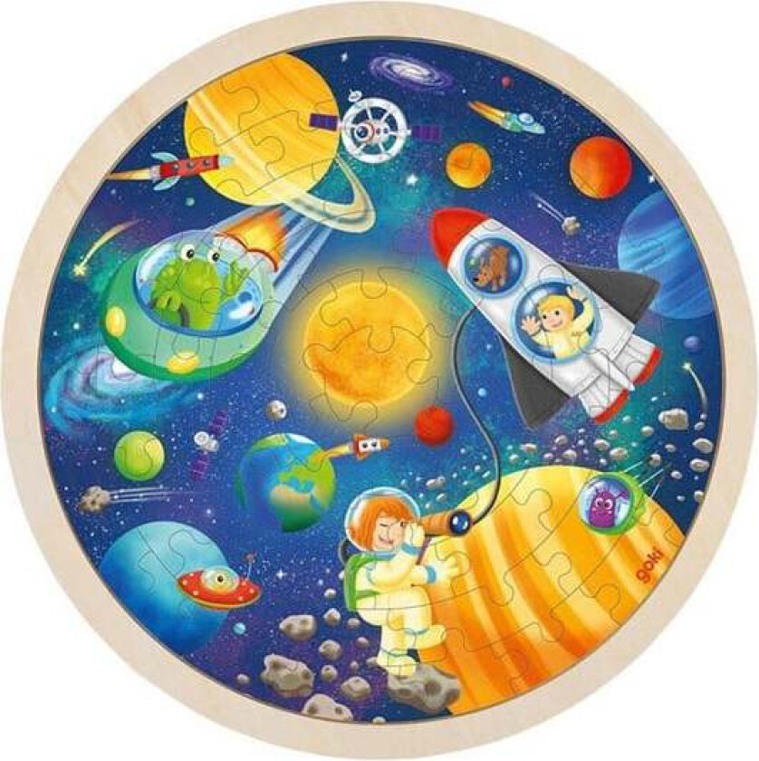 Wooden Jigsaw Puzzle Around Space Travel 57pcs. Tre