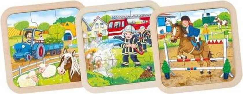 Wooden Jigsaw Puzzle Farm Fire Department H Tre