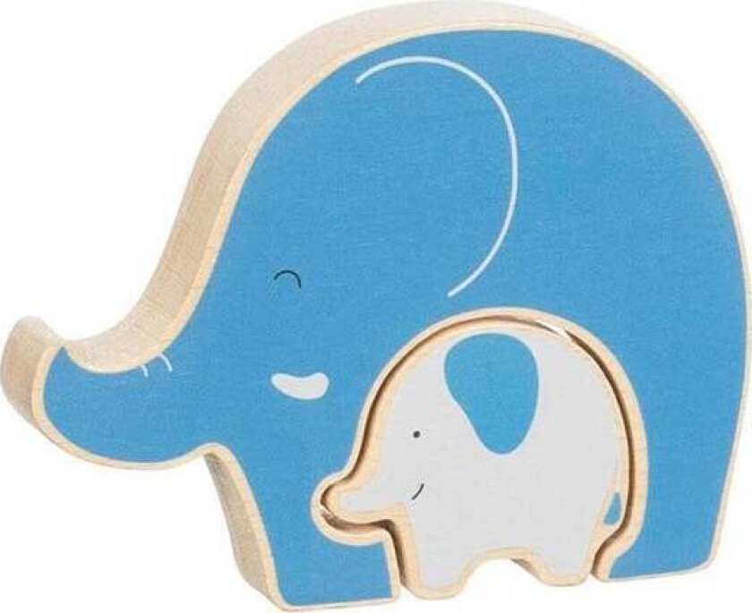 Wooden Puzzle Standing Elephant 2 pcs. Tre