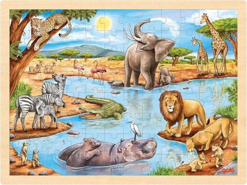 Wooden Jigsaw Puzzle African Savanna 96pcs. Tre