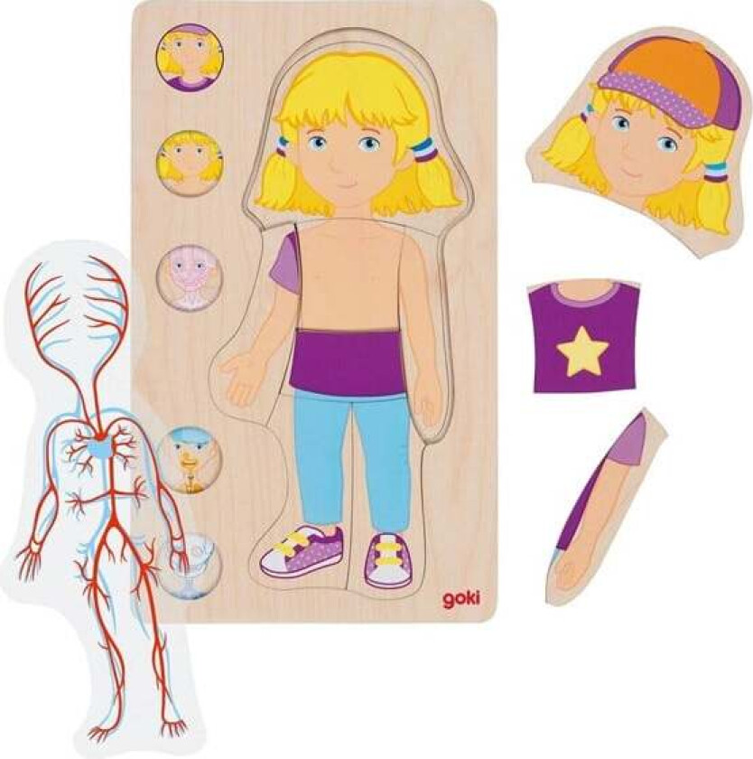 Wooden Layer Puzzle Human Body Girl 29 pcs. Tre