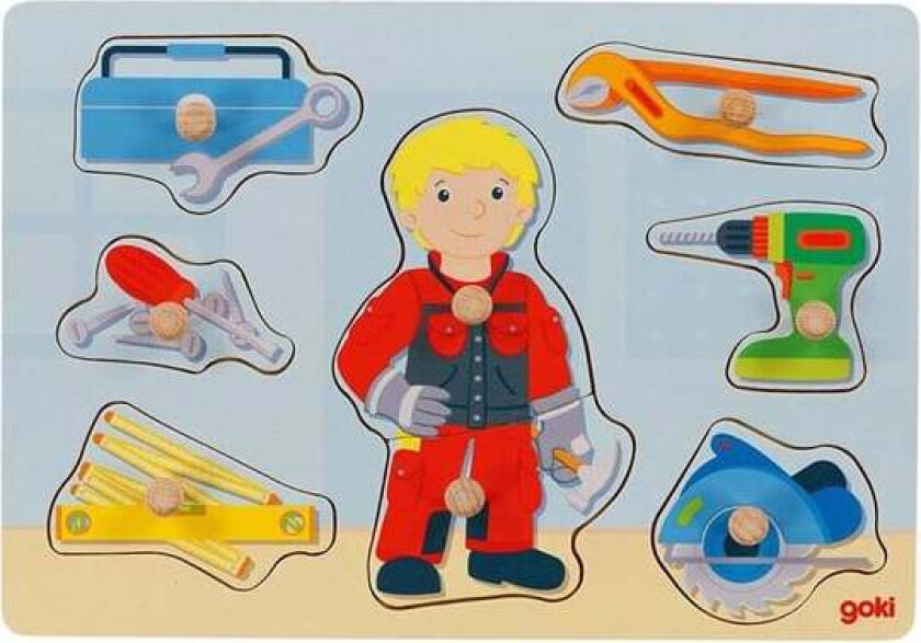 Wooden Stud Puzzle Handyman 8 pcs. Tre
