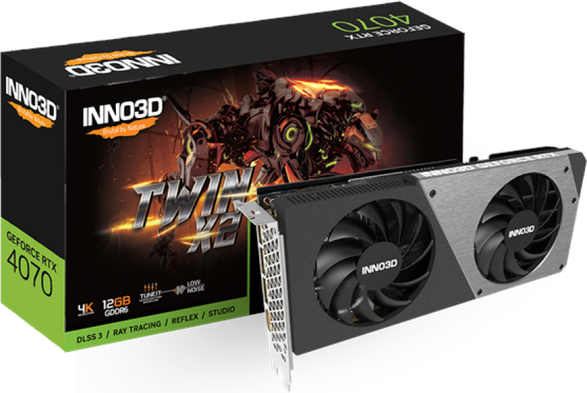 GeForce RTX 4070 Twin X2 - 12GB GDDR6 RAM - Grafikkort