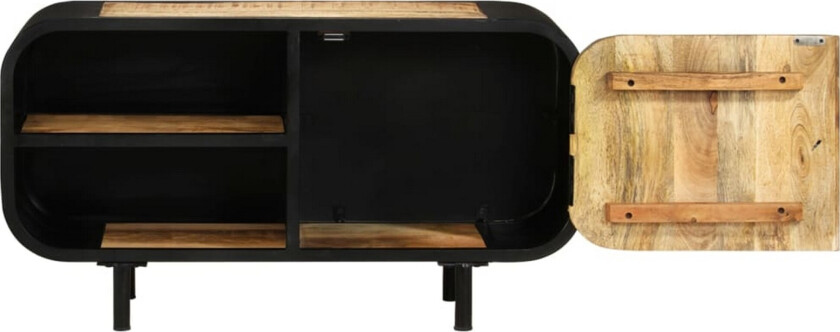 TV-benk 90x30x48 cm grovt mangotre - Brun