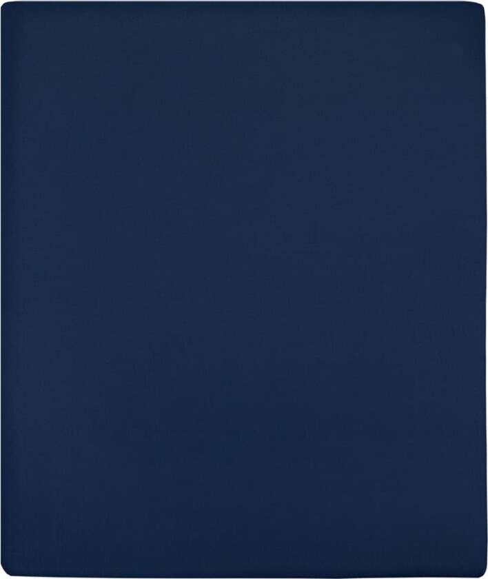 Jerseylaken 2 stk marineblå 100x200 cm bomull