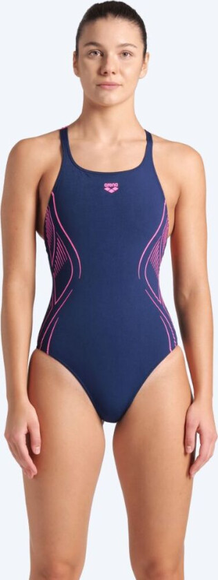 badedrakt til damer - Reflecting - Mørkeblå/rosa