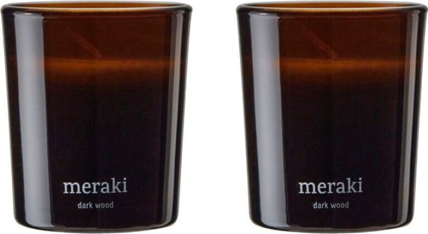 duftlys 12 timer 2-pk Dark wood