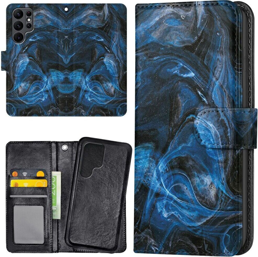 Samsung Galaxy S23 Ultra - Lommebok Deksel Marmor