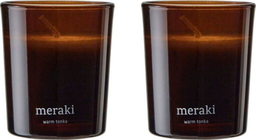 duftlys 12 timer 2-pk Warm tonka