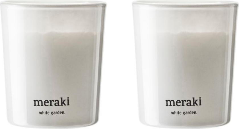 duftlys 12 timer 2-pk White garden