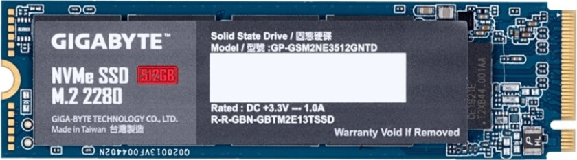 Gigabyte - Ssd - 512 Gb - Intern - M.2 2280 - Pcie 3.0 X4 (Nvme)