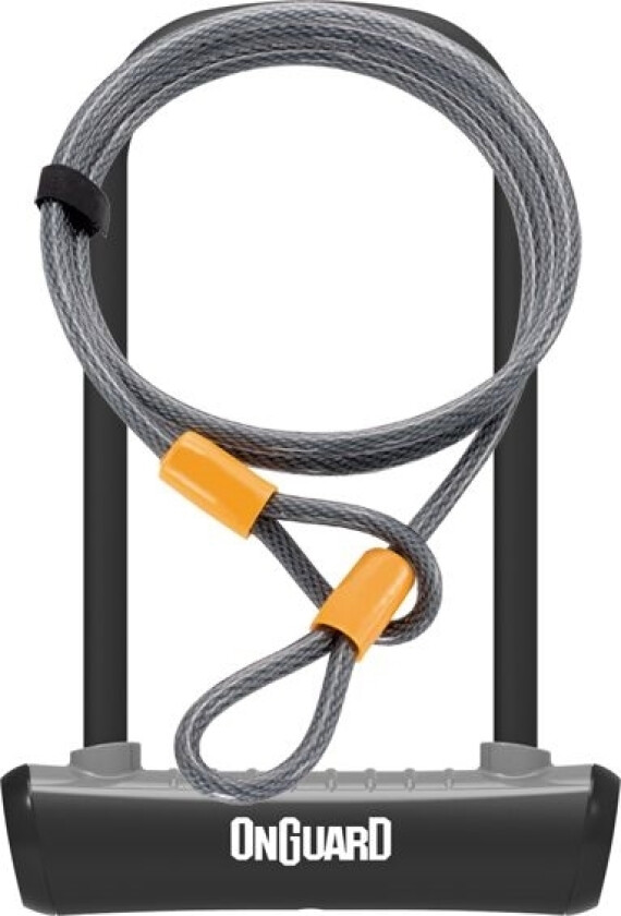 Onguard U-Lock Neon Sykkellås Sort 10X1200 Mm (8154Bl)