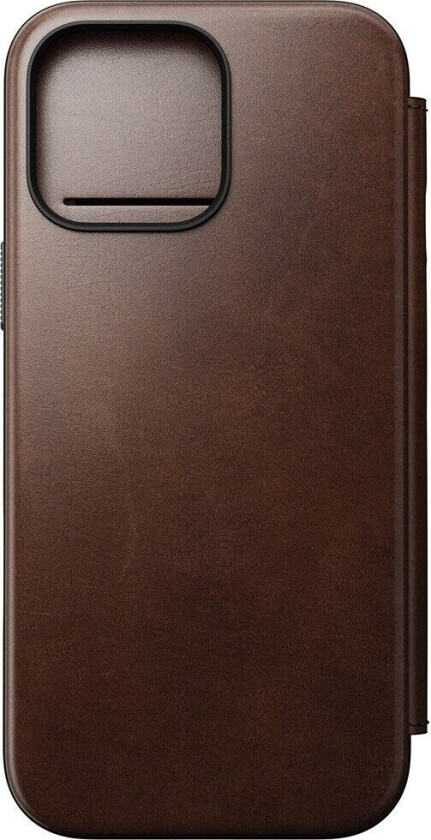 NOMAD iPhone 16 Pro Max Etui Modern Leather Folio Horween Rustic Brown