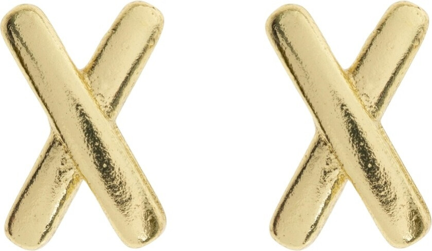 Dixie Cross Minimalistic Stud Earrings Gold