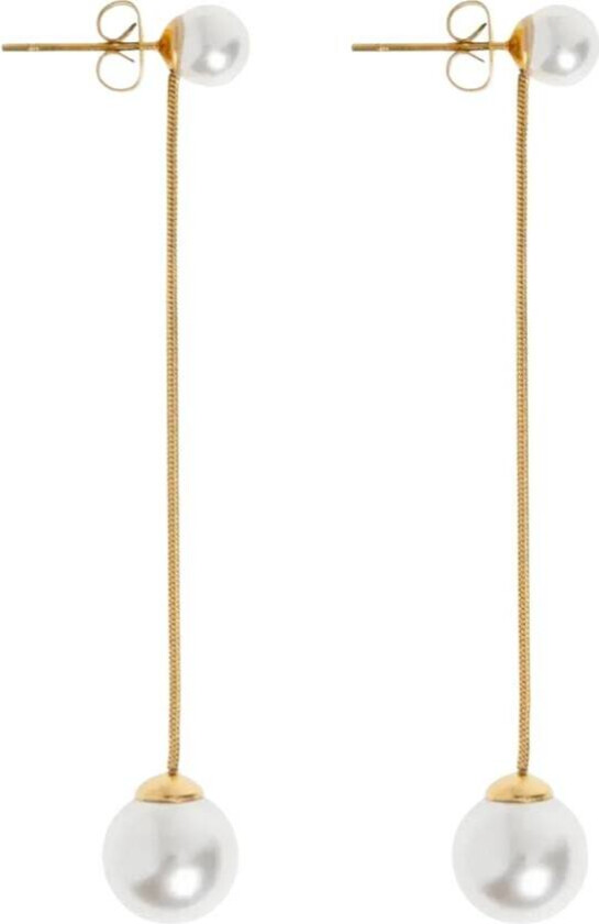 Estelle Pearl Chain Earrings Stainless Steel