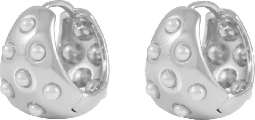Snö Of Sweden Soap Pearl Oval Ring Earring Silver/White
