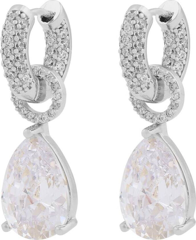 Snö Of Sweden Naomi Stone Drop Pendant Earring Silver/Clear