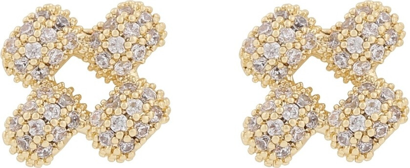 Snö Of Sweden Naomi Square Earring Gold/Clear