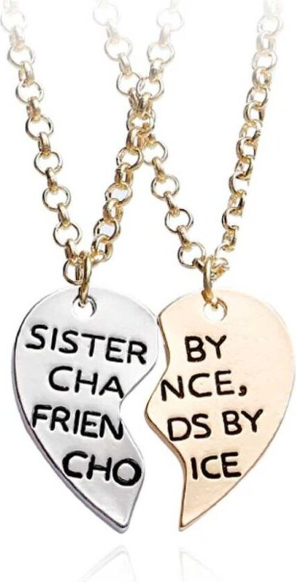 Vennskapshaller for søstre søster halskjede kompass ringer