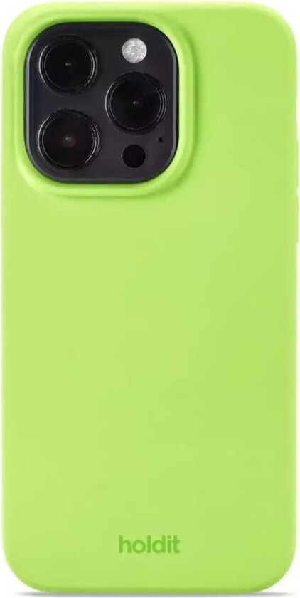 Holdit iPhone 14 Pro Soft Touch Silikon Deksel - Acid Green