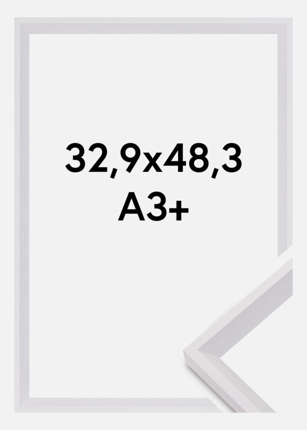 Ramme Globe Akrylglass Hvit 32,9x48,3 Cm (A3+)