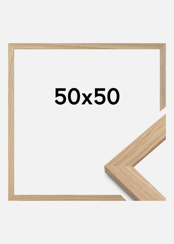 Ramme Oak Wood Akrylglass 50x50 Cm