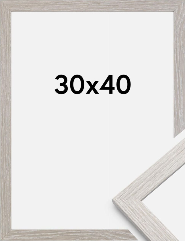 Ramme Stilren Akrylglass Light Grey Oak 30x40 Cm