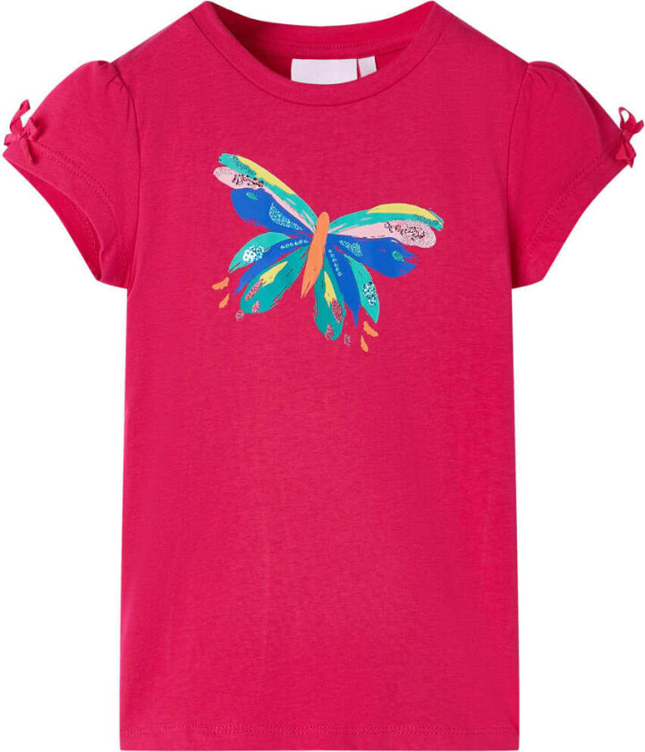 T-skjorte for barn knallrosa 116
