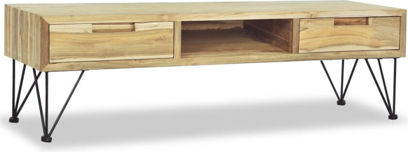 TV-benk 120x35x35 cm massiv teak