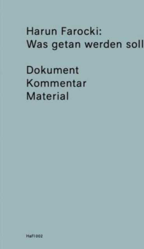 What Ought to Be Done (HaFI 002)