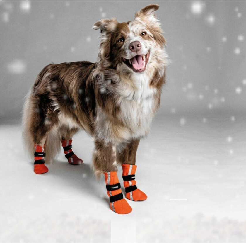 Finnero Halla Potesokker i Fleece Reflekterende Oransje (XS)