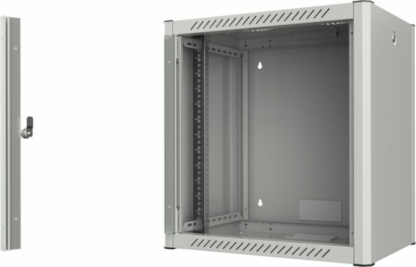 By Logon - Rack Skap - 60 X 45, Pro - Veggmonterbar - Hvit, Ral 7035 - 12U - 19"