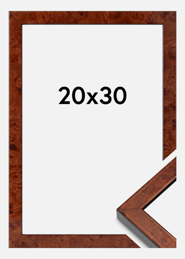 Ramme Hermes Akrylglass Burr Walnut 20x30 Cm