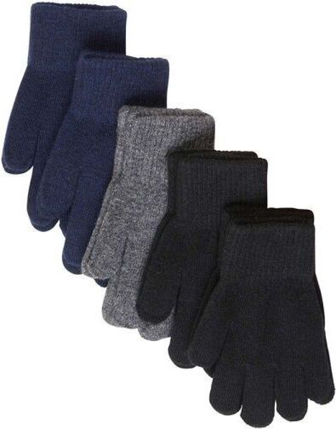 Celavi 5-pack ullvanter til barn, black