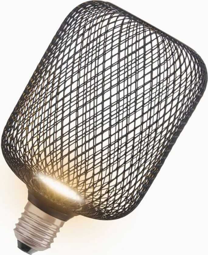 LED-pære E27 Square Svart 300lm 3,5W/827