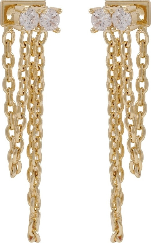 Snö Of Sweden Trinnie Small Wide Chain Earring Gold/Clear