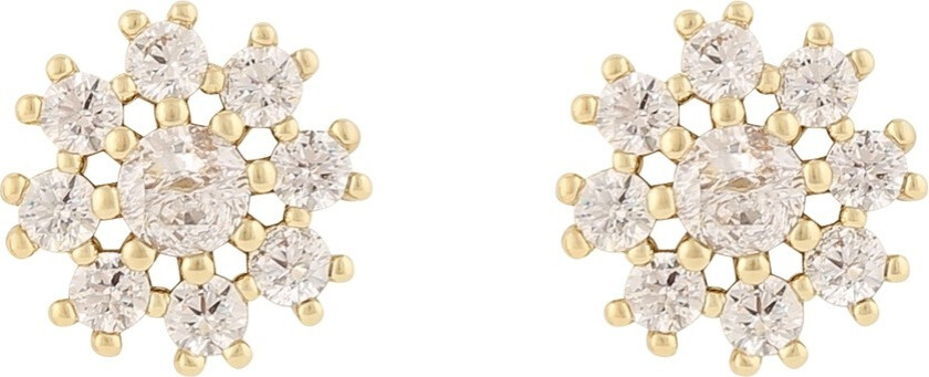 Snö Of Sweden Trinnie Round Earring Gold/Clear