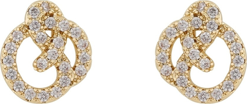 Snö Of Sweden Mayfair Knot Earring Gold/Clear