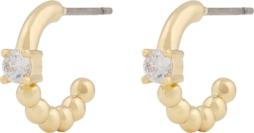 Snö Of Sweden Billie Small Oval Earring Gold/Clear