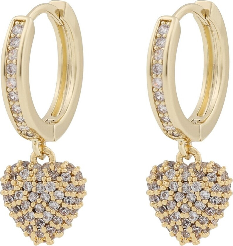 Snö Of Sweden Stina Heart Ring Pendant Earring Gold/Clear