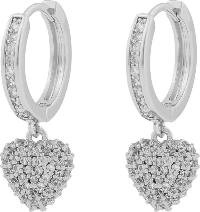 Snö Of Sweden Stina Heart Ring Pendant Earring Silver/Clear