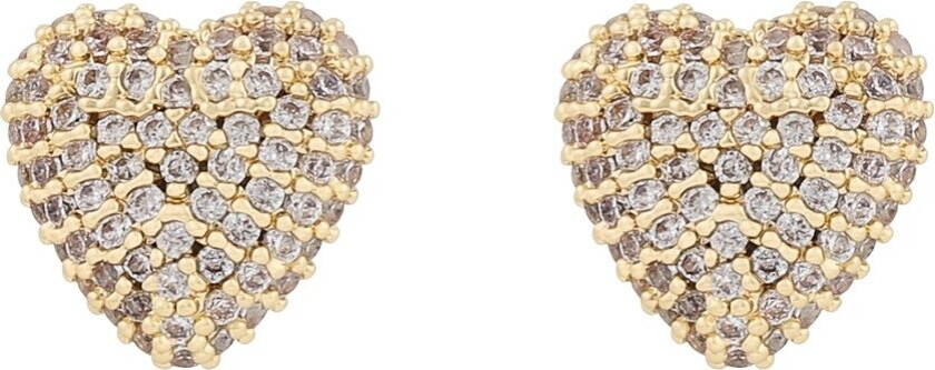 Snö Of Sweden Stina Heart Earring Gold/Clear