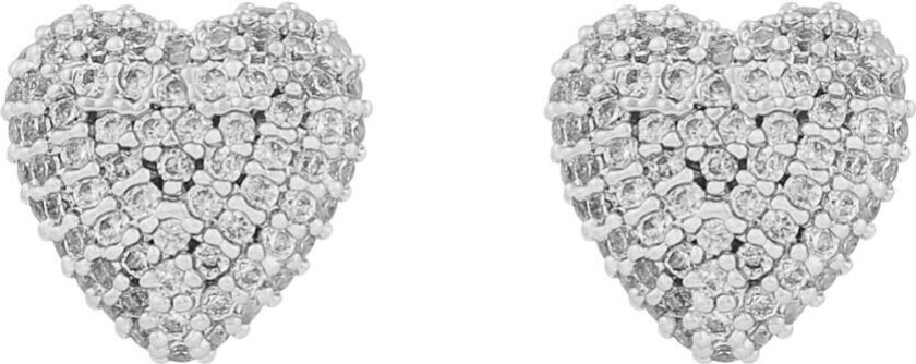 Snö Of Sweden Stina Heart Earring Silver/Clear