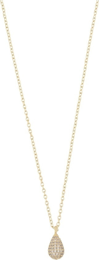 Snö Of Sweden Naomi Drop Pendant Necklace Gold/Clear 45cm