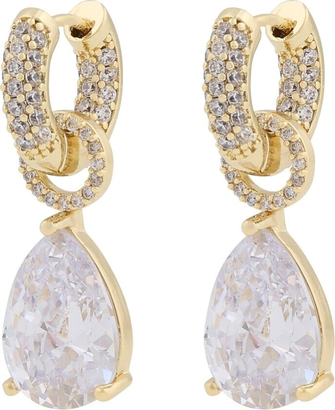 Snö Of Sweden Naomi Stone Drop Pendant Earring Gold/Clear