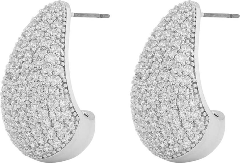 Snö Of Sweden Naomi Big Drop Earring Silver/Clear